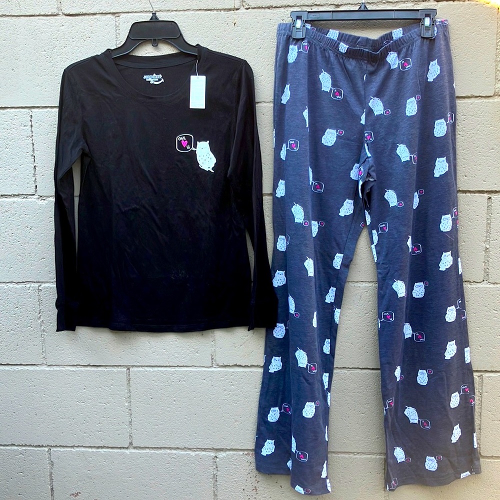 2 piece pajama cotton blend.  With cute owl designs. NWT